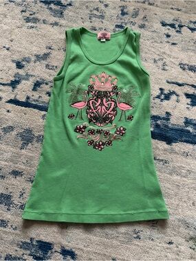 Yvette Mandell Flamingo Tank Top Size 12